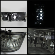 Load image into Gallery viewer, Spyder 1PC LED Crystal Headlights Ford F150 (1992-1996) Black / Smoke / Chrome - Black Alternate Image