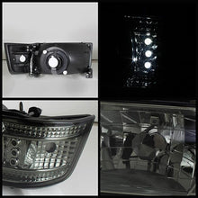 Load image into Gallery viewer, Spyder LED Crystal Headlights Ford Bronco (1992-1996) 1 Piece Black / Smoke / Chrome - Black Alternate Image