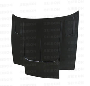 901.00 SEIBON Carbon Fiber Hood Nissan 240SX S13 (89-94) OEM / DV Vented / DVII / TT Style - Redline360