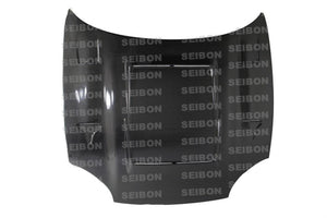 949.00 SEIBON Carbon Fiber Hood Mitsubishi 3000GT (1994-1999) OEM or DVII Vented - Redline360