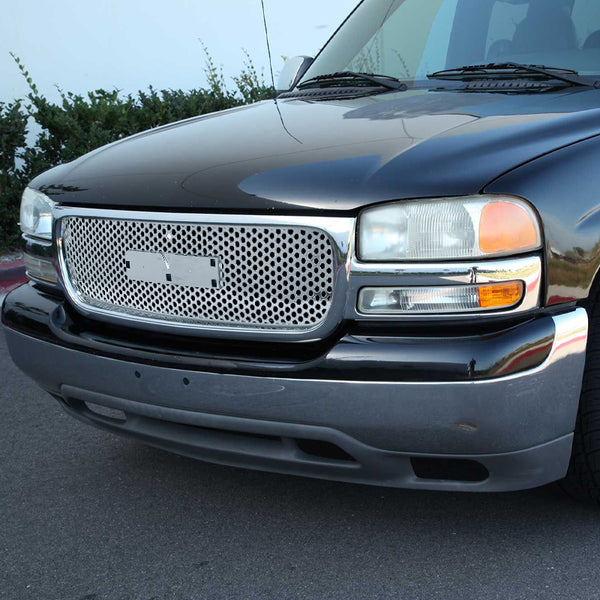 Spec-D Grill GMC Yukon (00-06) GMC Sierra (99-02) Mesh Gloss Black