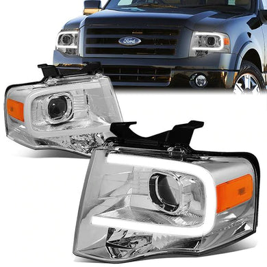 DNA Projector Headlights Ford Expedition (07-14) w/ LED DRL - Black or Chrome