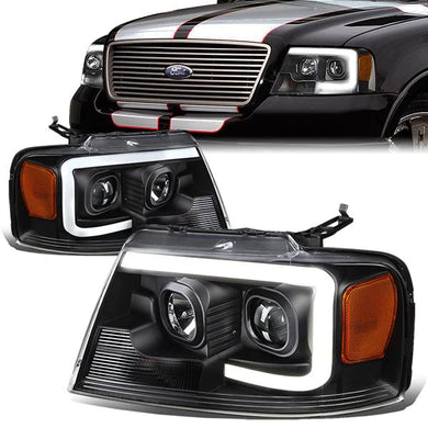 DNA Projector Headlights Ford F150 (2004-2008) w/ LED DRL - Black or Chrome