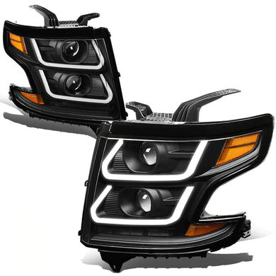 DNA Projector Headlights Chevy Tahoe (2015-2020) w/ Dual LED DRL - Black Housing