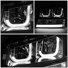Load image into Gallery viewer, DNA Projector Headlights Chevy Avalanche (03-06) w/ Double J-Shaped LED DRL + Bumper Lamps - Black or Chrome Alternate Image