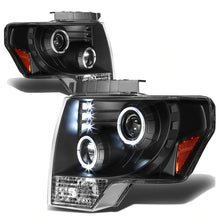 Load image into Gallery viewer, DNA Projector Headlights Ford F150 (2009-2014) w/ Halo Ring - Black or Chrome Alternate Image