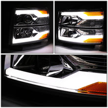 Load image into Gallery viewer, DNA Projector Headlights Chevy Silverado (07-14) w/ Dual LED DRL - Black or Chrome Alternate Image
