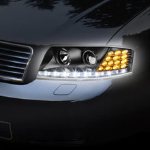 Load image into Gallery viewer, DNA Projector Headlights Audi A6 Quattro (02-04) w/ LED DRL - Black or Chrome Alternate Image