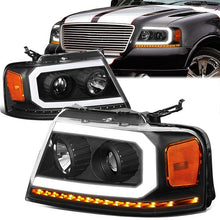 Load image into Gallery viewer, DNA Projector Headlights Ford F150 (04-08) w/ LED DRL Sequential Turn Signal - Black or Chrome Alternate Image