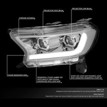 Load image into Gallery viewer, DNA Projector Headlights Ford Ranger XL/XLT (19-22) w/ Switchback Start Up LED DRL + Sequential Turn Signal - Black or Chrome Alternate Image