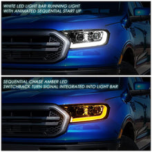 Load image into Gallery viewer, DNA Projector Headlights Ford Ranger XL/XLT (19-22) w/ Switchback Start Up LED DRL + Sequential Turn Signal - Black or Chrome Alternate Image