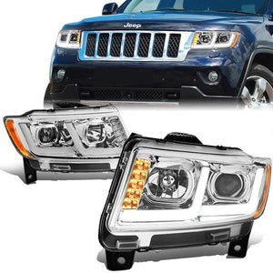 DNA Projector Headlights Jeep Grand Cherokee (11-13) w/ LED DRL + Turn Signal - Black or Chrome