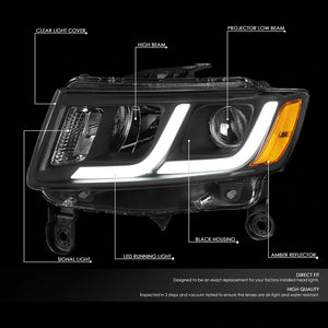DNA Projector Headlights Jeep Grand Cherokee (14-16) w/ LED DRL - Black or Chrome