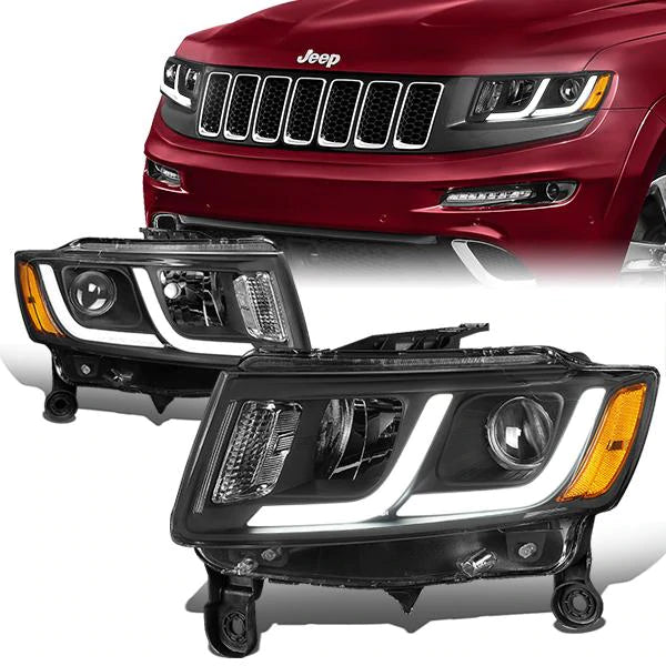 DNA Projector Headlights Jeep Grand Cherokee (14-16) w/ LED DRL - Black or Chrome