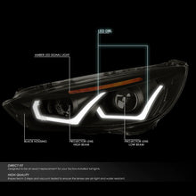 Load image into Gallery viewer, DNA Projector Headlights Ford Focus (15-18) w/ LED DRL + Turn Signal - Black or Chrome Alternate Image