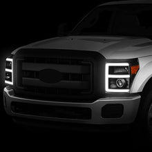 Load image into Gallery viewer, DNA Projector Headlights Ford F250 / F350 / F450 / F550 Super Duty (11-16) w/ LED DRL - Black or Chrome Alternate Image