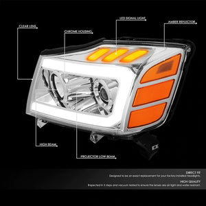 DNA Projector Headlights Nissan Armada (05-07) w/ LED DRL + Turn Signal  - Black or Chrome