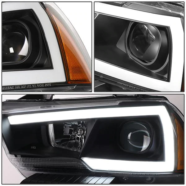 DNA Projector Headlights Dodge Charger (11-14) w/ DRL LED Bar - Black ...