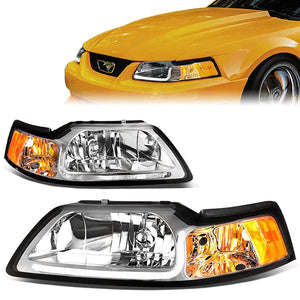 DNA Projector Headlights Ford Mustang SN95 (99-04) w/ LED DRL - Black or Chrome