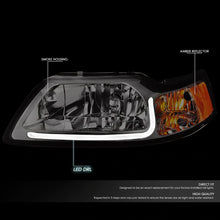Load image into Gallery viewer, DNA Projector Headlights Ford Mustang SN95 (99-04) w/ LED DRL - Black or Chrome Alternate Image