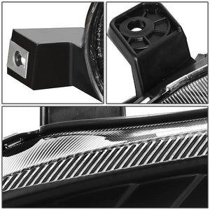 DNA Projector Headlights Honda Civic EK (99-00) w/ LED Bar - Black Housing / Clear Lens