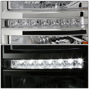 DNA Projector Headlights Chevy Silverado 1500 (14-15) w/ LED DRL - Black or Chrome