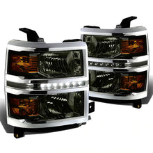 Load image into Gallery viewer, DNA Projector Headlights Chevy Silverado 1500 (14-15) w/ LED DRL - Black or Chrome Alternate Image