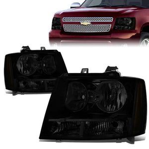DNA OEM Style Headlights Chevy Avalanche (07-13) w/ Amber Corner - Black or Chrome