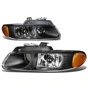 DNA OEM Style Headlights Plymouth Voyager w/ Quad Headlights (96-99) w/ Amber Corner - Black or Chrome