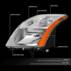 DNA OEM Style Headlights Nissan Sentra (07-09) w/ Amber Corner Light - Chrome Housing