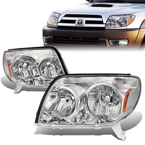 DNA OEM Style Headlights Toyota 4Runner (03-05) w/ Amber Corner Light - Black or Chrome