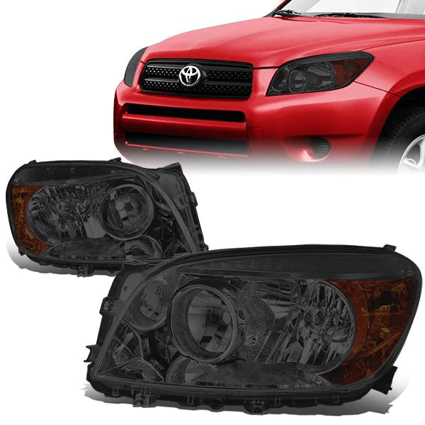 DNA OEM Style Headlights Toyota RAV4 (06-08) w/ Amber Corner Light - Black  or Chrome