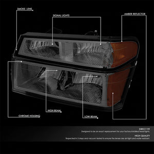 DNA OEM Style Headlights Chevy Colorado (04-12) w/ Amber Corner Light - Black or Chrome