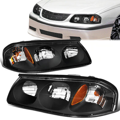 DNA OEM Style Headlights Chevy Impala (00-05) w/ Amber Corner Light - Black or Chrome