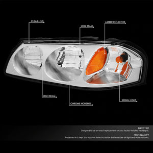 DNA OEM Style Headlights Chevy Impala (00-05) w/ Amber Corner Light - Black or Chrome