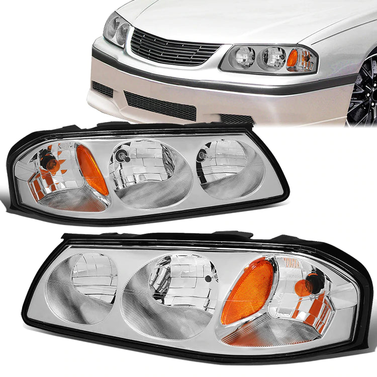 DNA OEM Style Headlights Chevy Impala (00-05) w/ Amber Corner