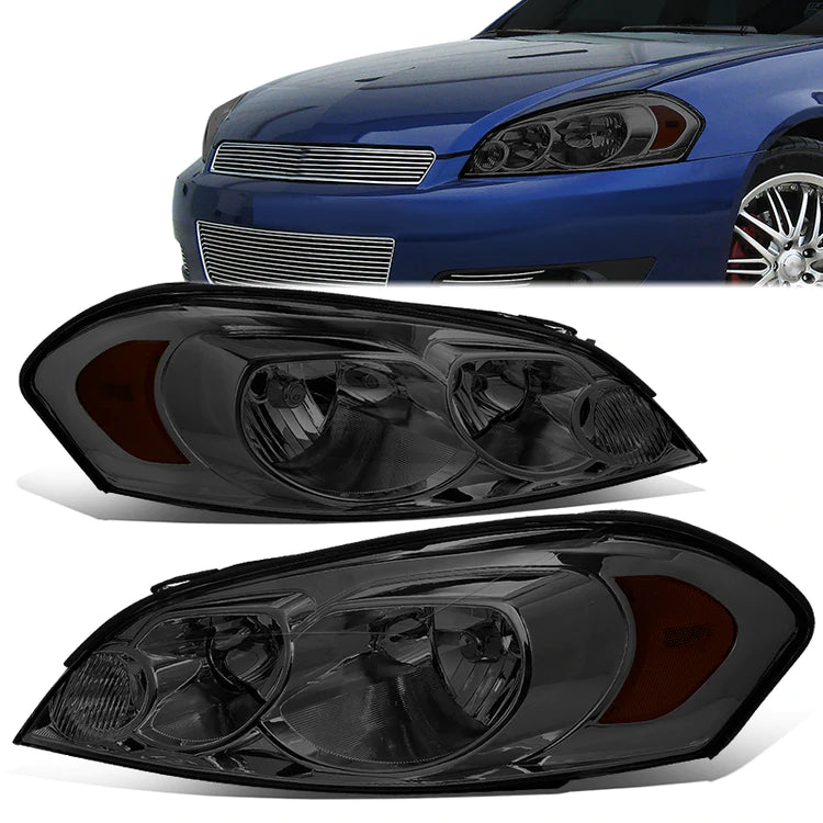 DNA OEM Style Headlights Chevy Impala Limited (06-16) w/ Amber Corner Light  - Black or Chrome