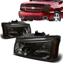 Load image into Gallery viewer, DNA OEM Style Headlights Chevy Avalanche (03-06) w/ Amber Corner Light - Black or Chrome Alternate Image