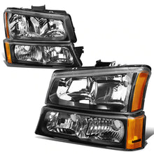Load image into Gallery viewer, DNA Replacement Headlights Chevy Silverado (03-07) w/ Amber Corner &amp; Bumper Light - Black or Chrome Alternate Image