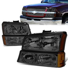 Load image into Gallery viewer, DNA Replacement Headlights Chevy Avalanche (03-06) w/ Amber Corner &amp; Bumper Light - Black or Chrome Alternate Image