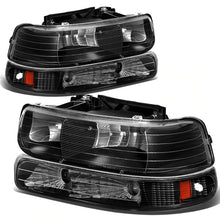Load image into Gallery viewer, DNA OEM Style Headlights Chevy Suburban (00-06) w/ Amber Corner Light - Black or Chrome Alternate Image