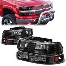 Load image into Gallery viewer, DNA OEM Style Headlights Chevy Suburban (00-06) w/ Amber Corner Light - Black or Chrome Alternate Image