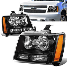 Load image into Gallery viewer, DNA OEM Style Headlights Chevy Avalanche (07-13) w/ Amber Corner - Black or Chrome Alternate Image
