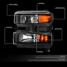 Load image into Gallery viewer, DNA OEM Style Headlights Chevy Silverado 1500 (19-22) w/ Amber Corner Light - Black or Chrome Alternate Image