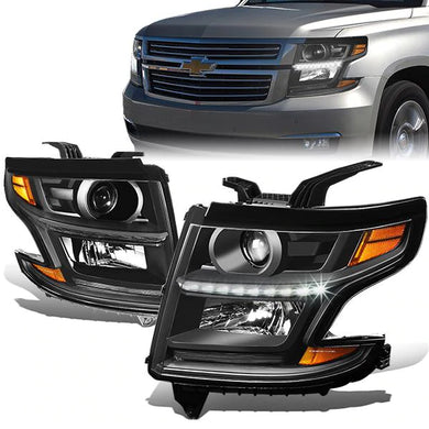 DNA Projector Headlights Chevy Tahoe (2015-2020) w/ LED DRL - Black or Chrome
