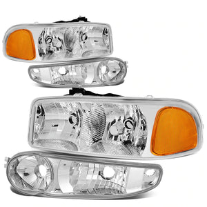 DNA Headlights GMC Sierra 1500 (01-07) OEM Style Replacements - Black or Chrome
