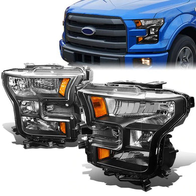 DNA OEM Style Headlights Ford F150 (15-17) w/ Amber Corner Light - Black or Chrome
