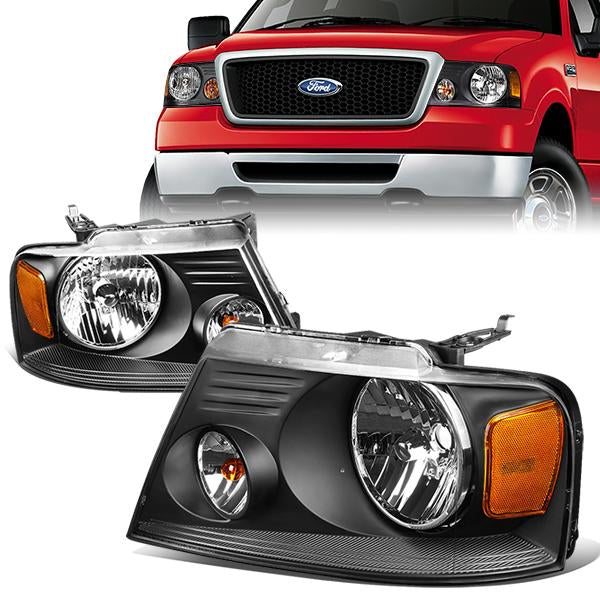 DNA OEM Style Headlights Ford F150 (04-08) w/ Amber Corner Light