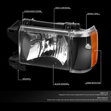 Load image into Gallery viewer, DNA OEM Style Headlights Ford F150 (87-91) w/ Amber Corner Light - Black or Chrome Housing Alternate Image