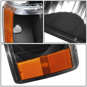 DNA OEM Style Headlights Ford F150 (87-91) w/ Amber Corner Light - Black or Chrome Housing